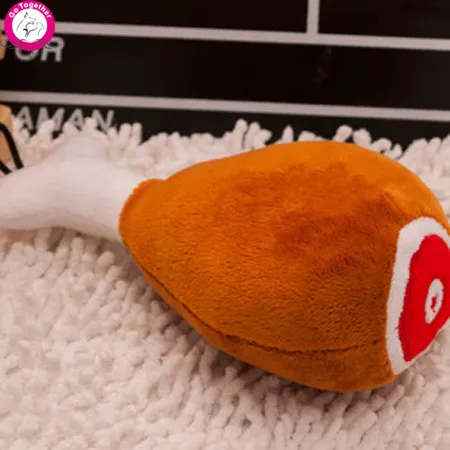 Hot Selling Pet Toy Chicken Plush Filled Cotton Sound Squeaker Dog Toys JIA597