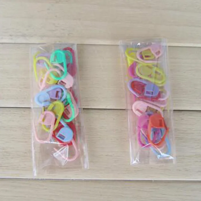 Mixed Plastic Needle Knitting Crotchet Sewing Accessories Locking Stitch Markers Holder 22mmx10mm7/8"x3/8"