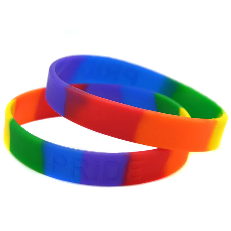 JUNEBRUSHS 42 Pulseras De Silicona De Orgullo Gay LGBT Arco Iris, Accesorios Para Desfiles Decoraciones De