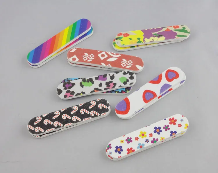 Kleurrijke Mini Salon Board Nail Files Buffer en Emery Boards Drop Verzending # NFZ009