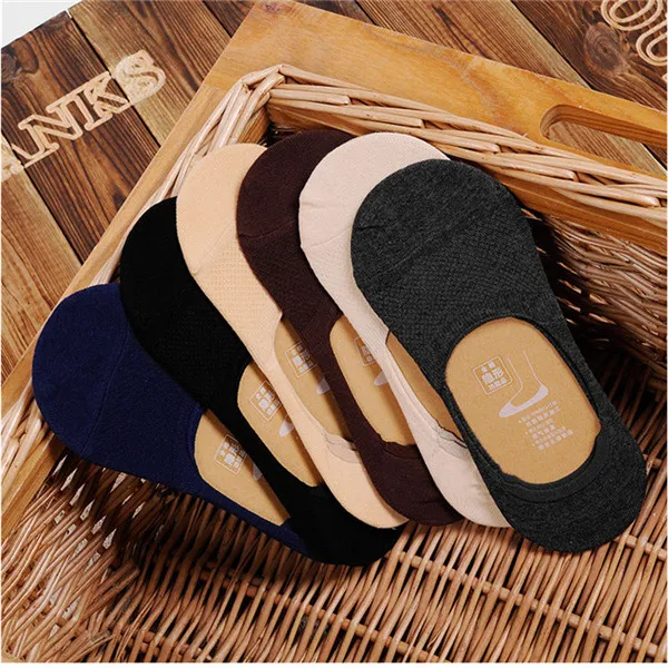 Nieuwe Hoge Kwaliteit Zomer Mannen Onzichtbare Sokken Netto Loafer Boot Anti Slip Sokken 10 Paar Shiping270k