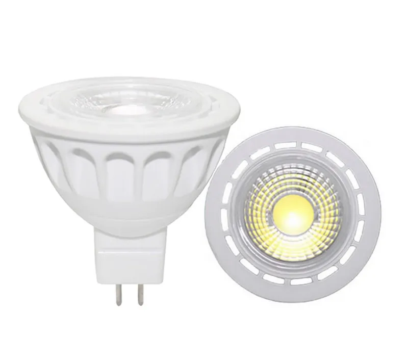 High Power Cree LED Spotlight COB 5W 7W GU10 MR16 Ściemnialny Lampa Lampa Lampa Lampa 600LM 60 Kąt wiązki ciepłe chłodne białe 12V 85-265V
