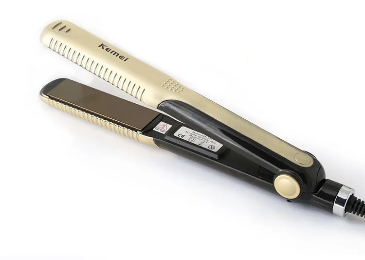 DROP Kemei 327 Nouveaux fers à lisser Professionnel Coiffure Portable Céramique Lisseur Fers Styling Tools220t