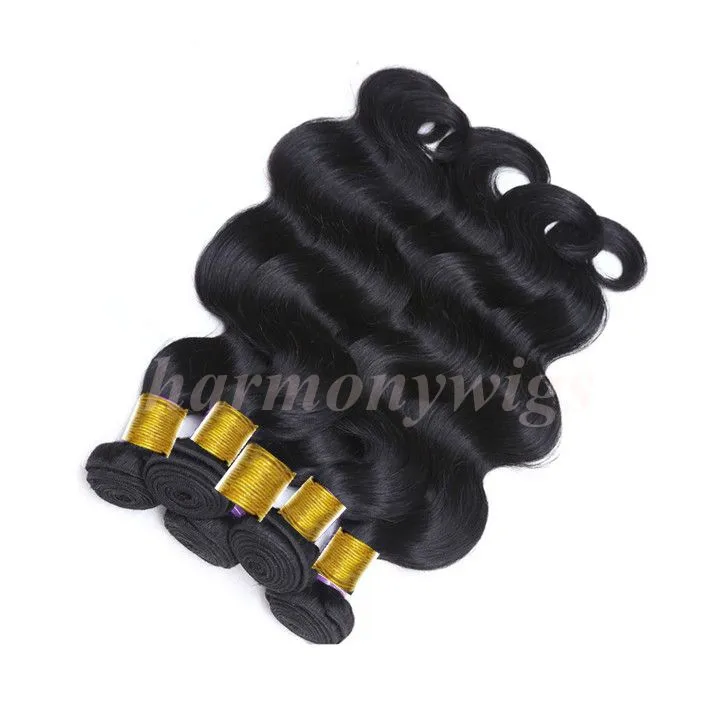 Mink Virgin Human Hair Extensions Brasilianska Hårbuntar Wefts Body Wave 8-34INCH Obehandlad Peruvian Indian Mongolian Bohemian Hair Weaves