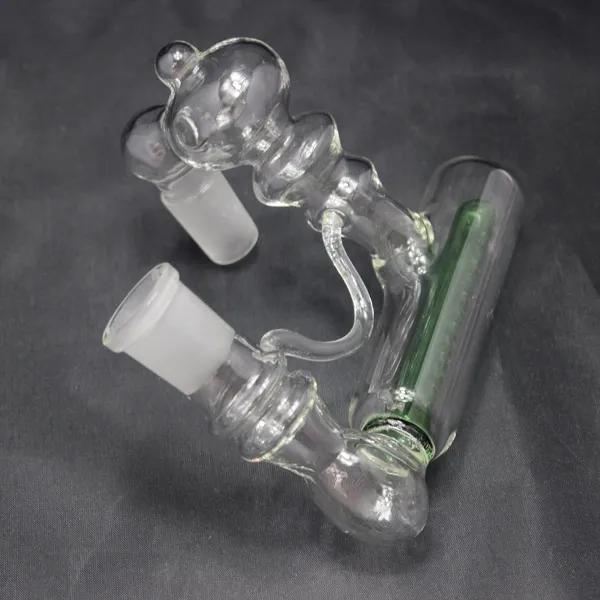 Angled Joint Lacunaris Inline Ashcatcher in 14mm or 18mm for Glass bongs Glass bubbler and Percolator inline perc Ash Catcher keeping clean