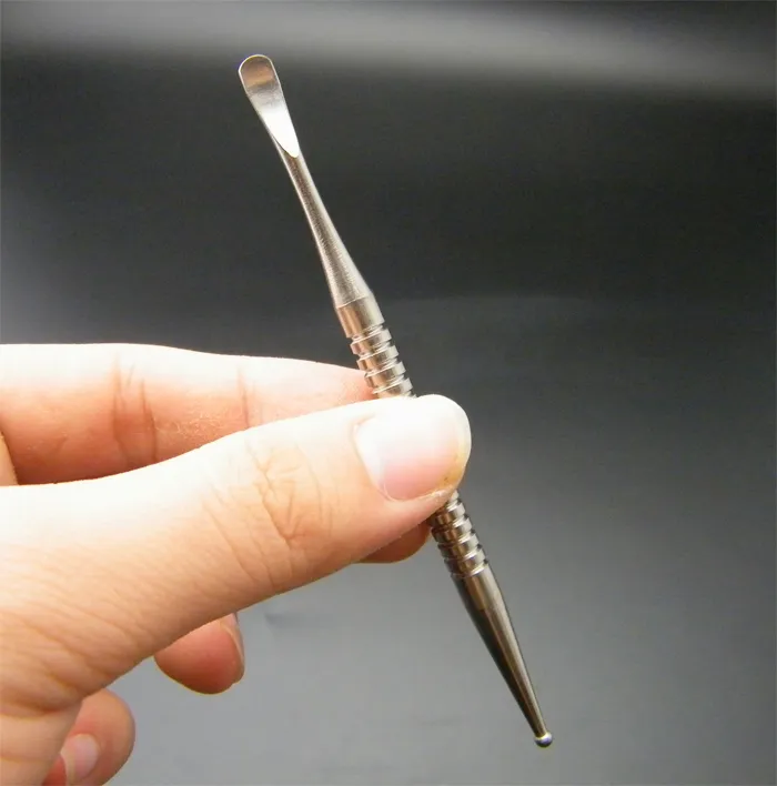 GR2 Titanium Dabber Tool Con Sfera e Paletta Oil Wax Titanium Dabble L 110mm