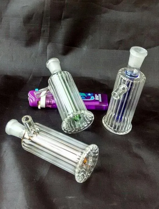 Gratis frakt grossister Nya polygonala kant mini glas vattenpipa / glas bong, hög 8 cm, färg slumpmässig leverans