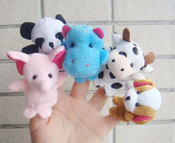 Mesmo mini dedo animal bebê brinquedo de pelúcia fantoches de dedo falando adereços 10 grupo de animais de pelúcia mais animais de pelúcia brinquedos gi8431252