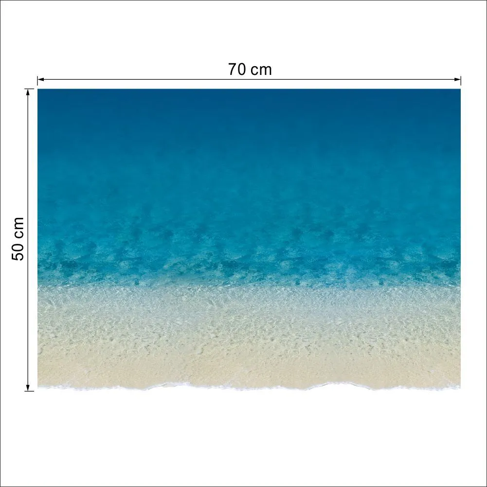 Autocollants muraux de sable de plage pour sol, amovibles, pour chambre d'enfant, décalcomanies 3D imprimées, Art Mural de salle au sol, DIY bricolage