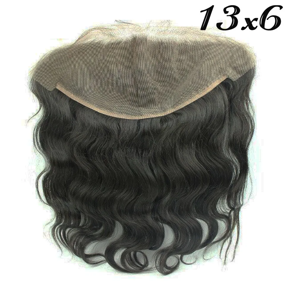 13X6 Transparent Lace Frontal Closure Body Wave Unprocessed Human Hair With Blenched Knots