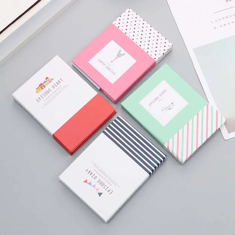 Small Pocket Notepad Cute Korean Stationery Hard Shell Mini Notebook ...