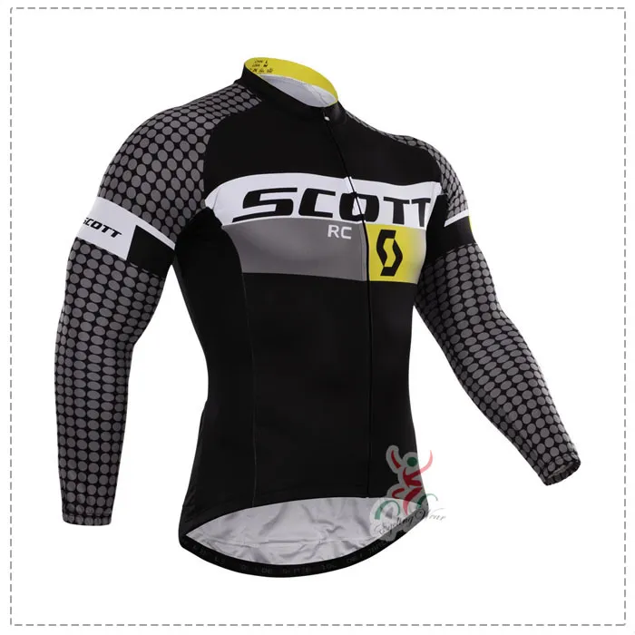 scott 가을 또는 겨울 양털 2015 팀 사이클링 유니폼 자전거 자전거 긴 소매 Mountaion MTB 사이클링 저지 의류 셔츠