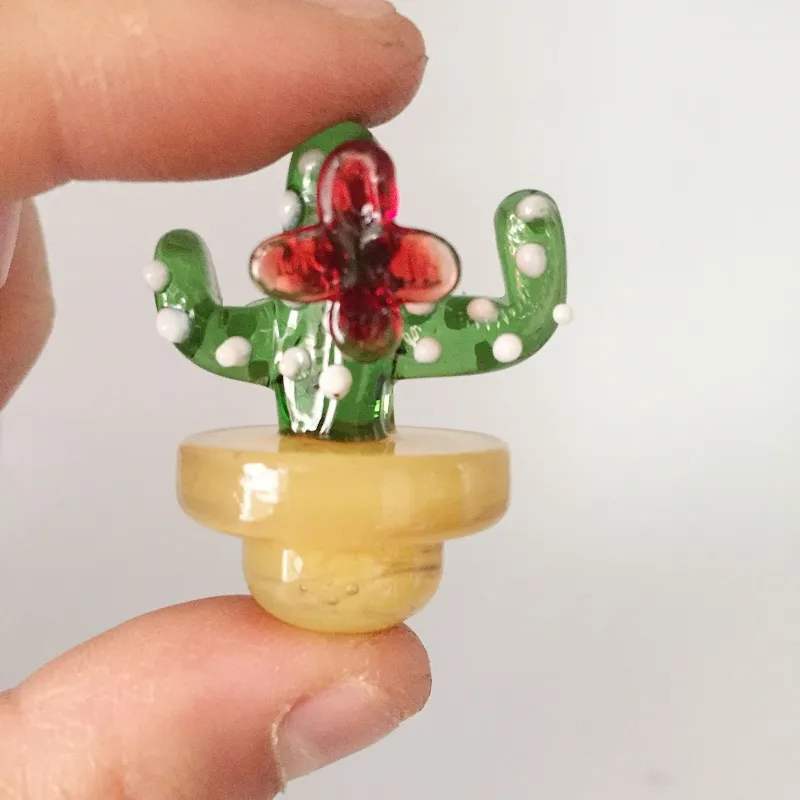 10 st Cactus UFO Glass Carb Cap od 25mm för bangers Thermal P Quartz Banger Nails Glass Bongs Vattenrör DAB Oljeplattor