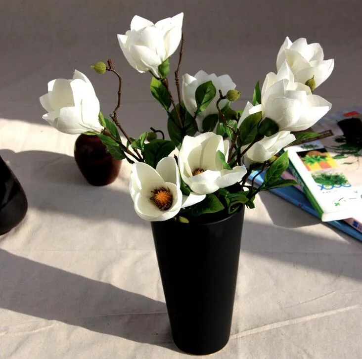 Artificial flowers 42cm high magnolia flowers Recommend ceremoniously mangnolia suit for home decorations SF010