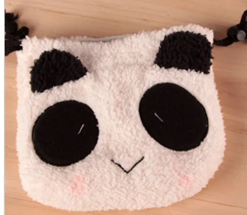Söt panda form mjuk tyger kamera fodral väska för fujifilm polaroid instax mini8 90 50 7s 25s tecknad vit6797701