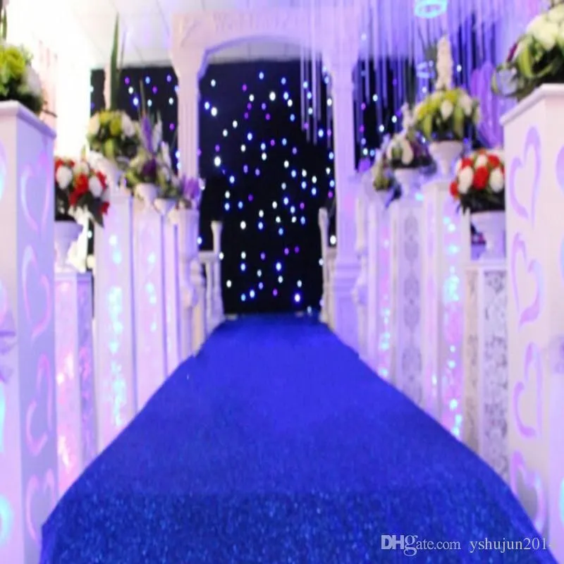 10 m / roll 1.2 m de largura Brilhante Azul Royal Pearlescent Decoração Do Casamento Do Tapete T corredor corredor Para Adereços De Casamento Suprimentos Frete Grátis