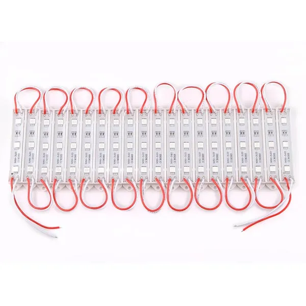 Offre spéciale de haute qualité Super lumineux étanche SMD 5050 3 Modules LED blanc bleu couleur IP65 lampes LED DC12V pour panneau d'affichage