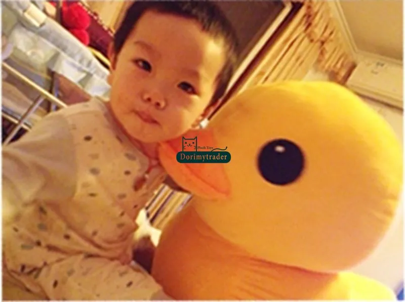 Dorimytrader Top Selling 39'' / 100cm Large Stuffed Soft Plush Cartoon Rubber Duck Toy, Nice Gift for Babies, DY60279