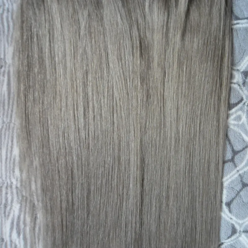 extensions de cheveux gris clip dans les extensions de cheveux humains 100g / extensions de cheveux humains gris droits