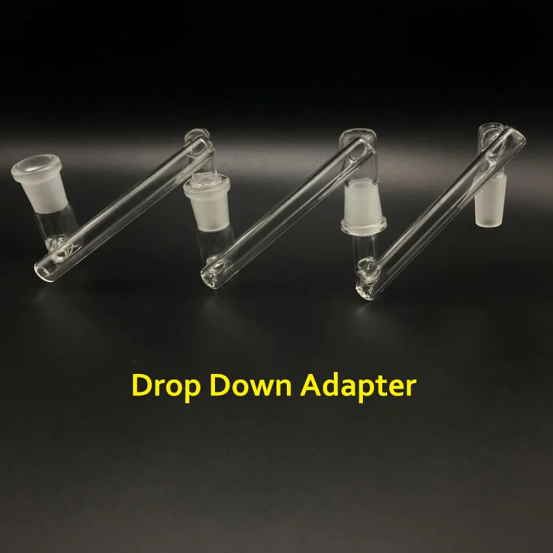 Hot Drop Down Glass Pyrex hembra macho 14 mm 18 mm a 14 mm 18 mm hembra Glass Drop Down adaptadores para Heady Glass Bongs