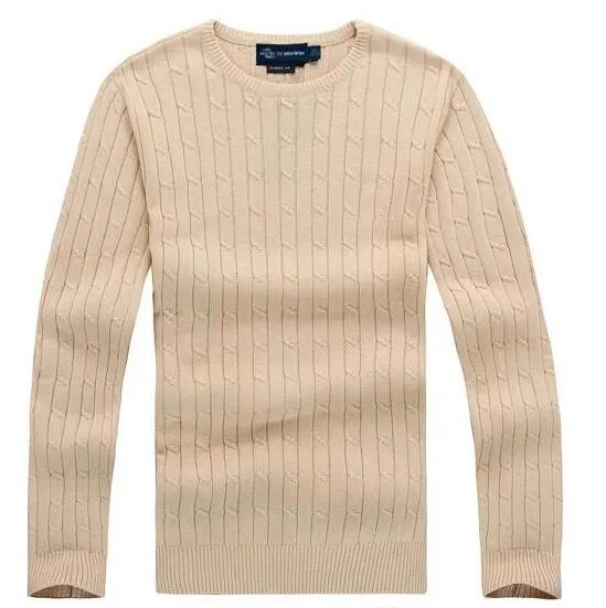 new high quality mile wile polo brand men's twist sweater knit cotton sweater jumper pullover sweater Small horse game