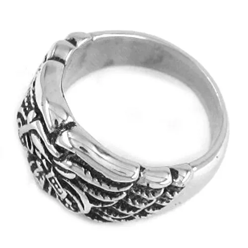! Eagle Wings Motorcycles Biker Ring Stainless Steel Jewelry Fashion Gothic Motor Biker Men Ring SWR0261