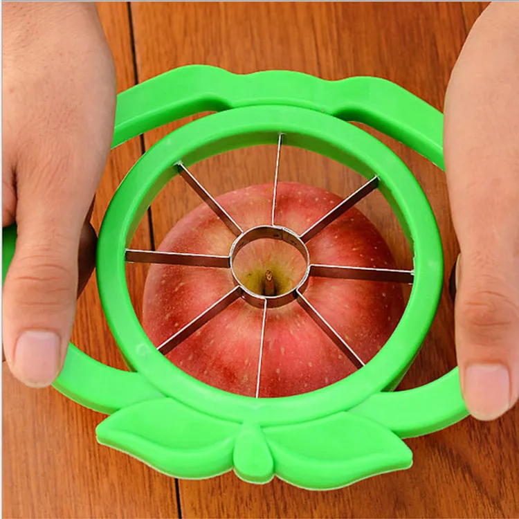 Apple Cutter Kniv Corers Fruit Slicer Multi-Function ABS + Rostfritt Stål Kök Matlagning Vegetabiliska Verktyg Chopper Gratis frakt