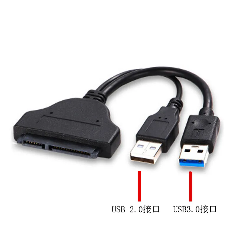 USB 3.0 إلى Laptop 7 + 15 PIN 2.5 "SSD HDD محرك الأقراص الصلب دعم 2.5 بوصة، SATA SSD C06S1 3.0