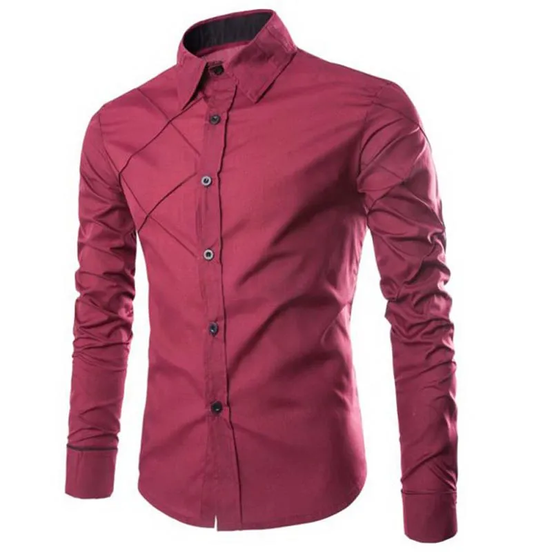 Chemise amincissante à manches longues et col rabattu pour hommes, nouveau Style, motif à carreaux Anti-rides, 7868950