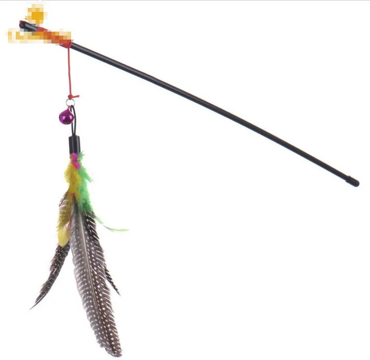Petkvalitet Pet Cat Toy Cute Design Bird Feather Teaser Wand Plast Toy for Cats Color Multi Products For Pet G11164746783