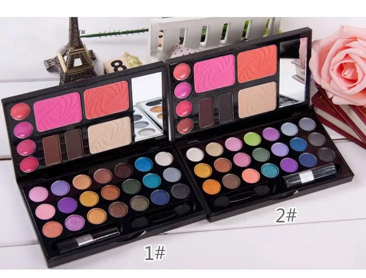 DANN Palette chatoyante professionnelle Ombres à paupières palette de fards à paupières Ensemble de maquillage Cosmétiques Blush, fond de teint, sourcils, brillant à lèvres, ombre à paupières