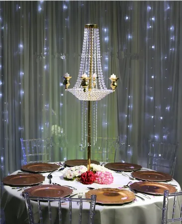 Support de fleurs candélabres, centres de table de mariage pour décoration de Table de mariage, vente en gros