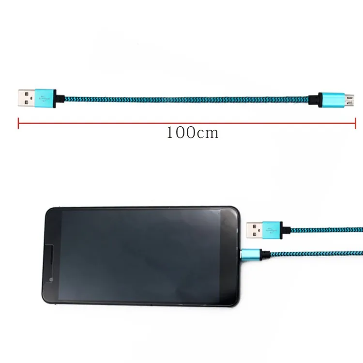 Samsungユニバーサル携帯キーフォンのためのタイプC銅織物同期のナイロン生地編組USBケーブル