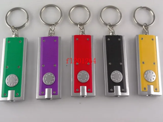 / dhl Gratis frakt Mini Led Camping Keyring Flash Light Torch Keychain Lamp Nyckelring R02