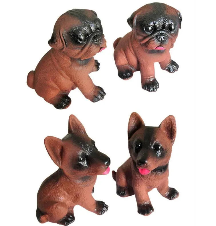 Kauçuk pet köpek oyuncak komik Pug shrilling köpek Noel çocuklar komik oyuncak hediye Novely Yaratıcı çığlık köpekler Sevimli squeeze oyuncaklar