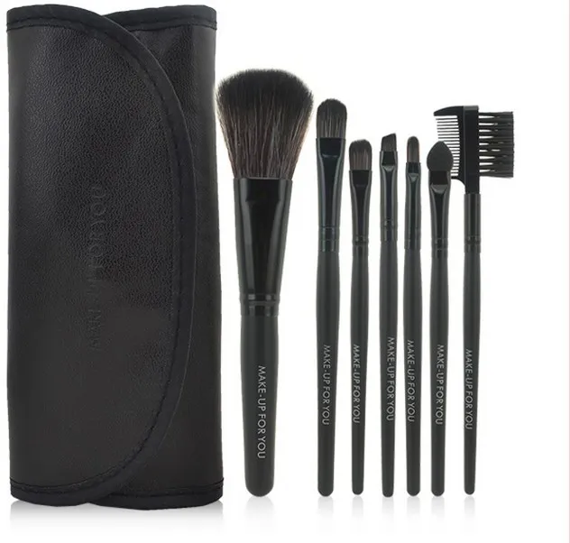 Makeupborstar Make Up Borste Set Kits Ögonfransborste Blush Borste Eye-Shadow Brush Sponge Sumudger Make Up Tools Pu Bag