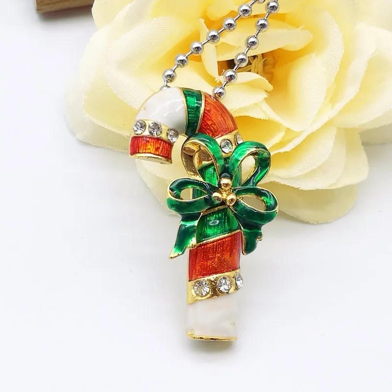 New Year Series Metal Drop Tape Drill Christmas Flower Dual-use Brooch 41*23MM Jewelry Gift Christmas Decoration Brooch