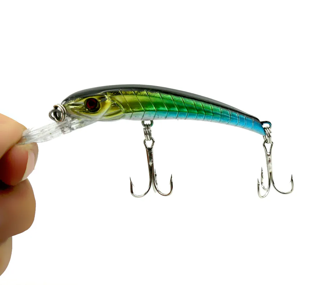 HENGJIA 6 색상 Minnow Wobbles 길이 9CM 무게 6G 낚시 유혹 하드 미끼 인공 생생한 수영 낚시 미끼 태클