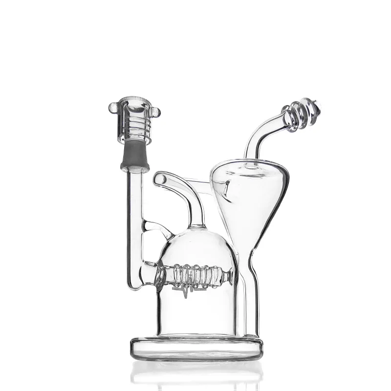 Pulse Glass Gridded Barrel Perc Recycler Real Platinum Graphics Glass