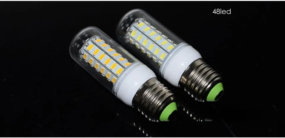 SMD5730 E27 GU10 B22 E14 G9 LED مصباح 7 واط 12 واط 15 واط 18 واط 220 فولت 110 فولت 360 زاوية SMD LED لمبة ذرة ضوء 24LED