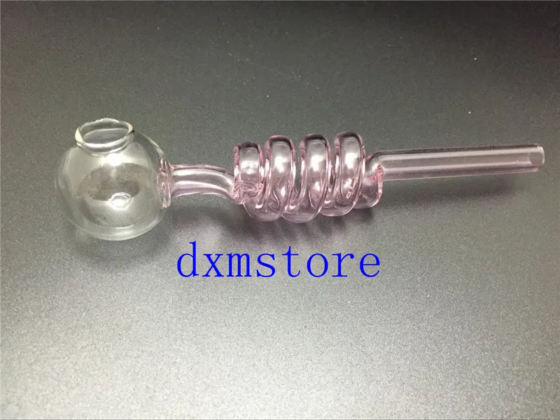 High quality glass pipes Curved Glass Oil Burners Pipes with Different Colored Balancer Water Pipe smoking pipes