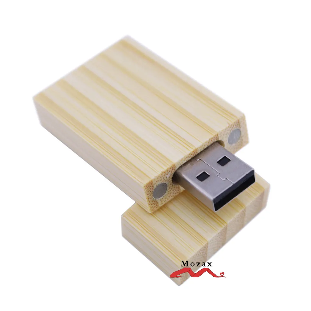 Drive USB en bois 1 Go 2 Go 4 Go 8 Go 16 Go de mémoire en bois Flash Pendive Sticks 2.0 True Rangement Suit pour personnaliser le logo 5 Couleurs Options