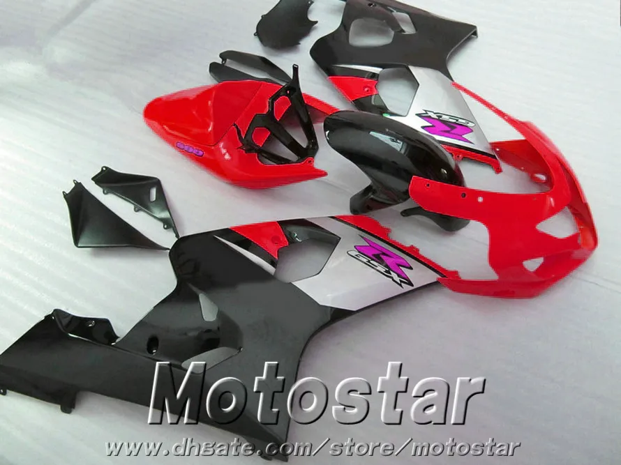 Kit de carénage au prix le plus bas pour SUZUKI GSXR600 GSXR750 2004 2005 ensemble de carénages K4 GSX-R600/750 04 05 moto rouge argent noir SV17