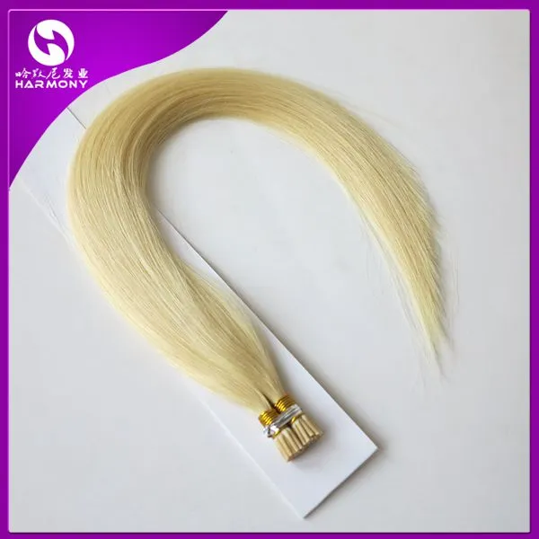 Extensões mais baratas para cabelos de keratina 1 grama de cabelo pré -ligado 50 fios indianos retos 100 Hair2858263