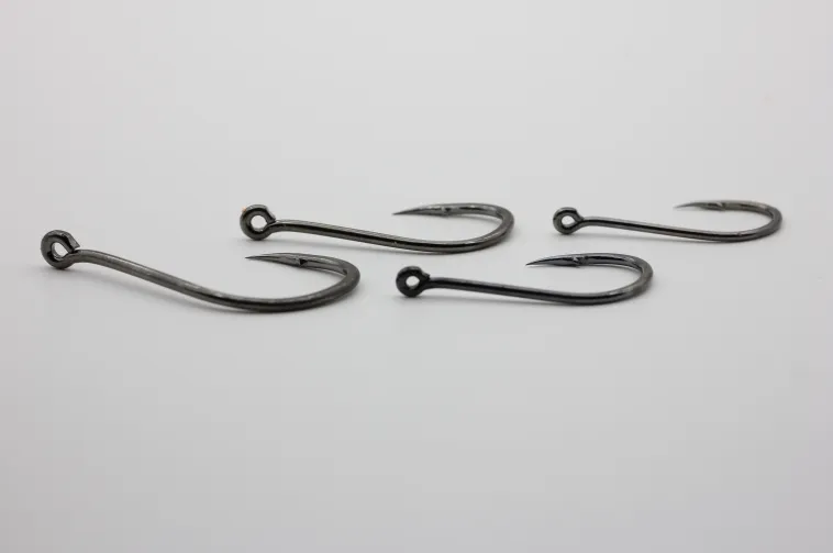 ROMPIN LOT fiskekrokar Högkolstål Kol svart bete Holder Fish Hook Set High Quality Barbed7107534