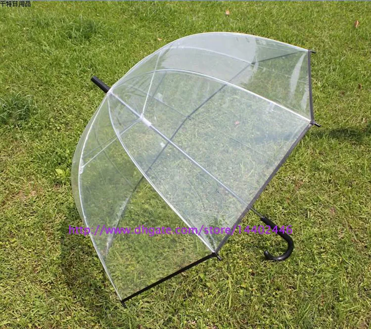 20st Apollo Fashion Pretty Clear Paraply Transparent Färgrik Trim Dome Shape, 5 Färger Gratis DHL Ship