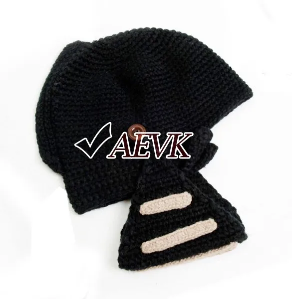 Moda stile europeo nuovo inverno Donna Uomo Bottoni romani Crochet lavorato a maglia Berretto da sci nero Cappello di lana caldo berretto di lana maschere SV18 19307