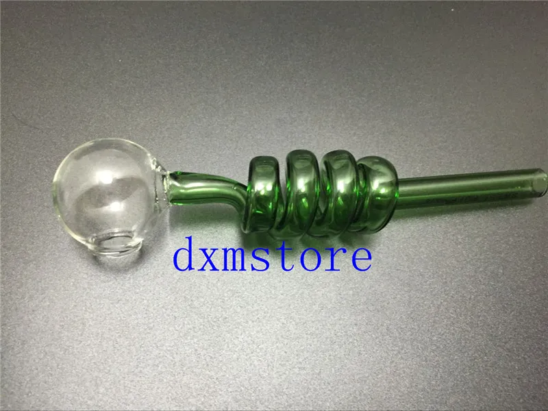 High quality glass pipes Curved Glass Oil Burners Pipes with Different Colored Balancer Water Pipe smoking pipes