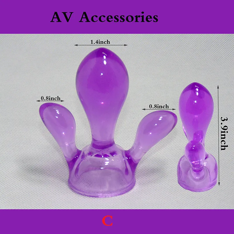 Pacote Vibrador Brinquedos Sexuais Para Mulheres AV Rod Acessórios É Massageador Cabeça CapsMagic Wand Attachments1764491