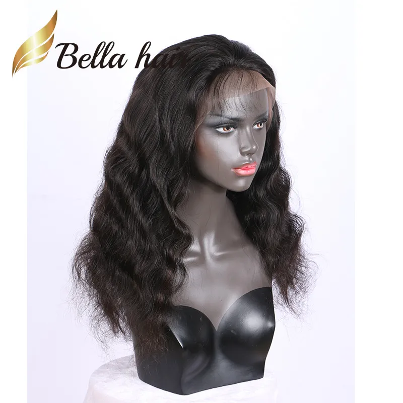 Uitverkoop vooraf ingekleurde lichaamsgolf kanten voorpruik 150% 130% Dichtheid Virgin Human Hair Lace Pruiken met babyhair